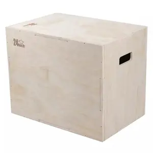 Jump Box Wooden Plyo Box Anti Slip 3 in 1 Wooden Body Customized Logo Packing Color Material Origin Exercise Box Jump