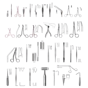Juego de Instrumentos para Rinoplastia Walter, Instrumentos Quirúrgicos Manuales de Acero Inoxidable, Base DAVICON DE-14145 CE ISO Plata Clase I A+ - Product Image 1