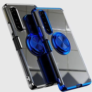 Funda de TPU suave transparente chapado con soporte de anillo para teléfono <span class=keywords><strong>Sony</strong></span> <span class=keywords><strong>Xperia</strong></span> 5 IV 10IV <span class=keywords><strong>1</strong></span> IV, gran oferta - Product Image 1