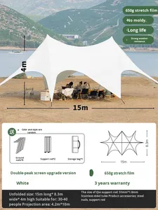 Carpa Exclusiva para Campamento Wanzhongshan con Toldo Grande de Ocho Patas, Techo Simple, Doble o Triple, Modelo Cloud Top 900D Impermeable - Product Image 6