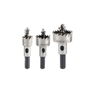 Scie cloche en acier rapide de 30 mm à pointe en carbure avec mandrin intégré pour la découpe de tubes - Product Image 1
