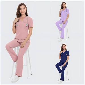 42389 Seragam Scrub Kustom Pakaian Wanita Atasan Crop Seksi Gaya Korea Elegan Ukuran Besar Mewah Set Pakaian Musim Dingin Modis - Product Image 1