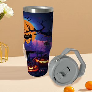 Halloween <span class=keywords><strong>Horror</strong></span> Series 30oz Vasos de acero inoxidable de doble pared Sublimación UV Diseño ecológico Tapa Pajitas Directo EE. UU. - Product Image 3