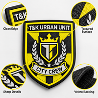 Patchs TPU personnalisés en gros, motif écusson à carreaux, à coudre, avec logo personnalisé pour vestes bomber, vêtements urbains et articles vestimentaires