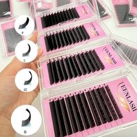 Extensions de cils volume en PBT coréen noir mat effet velours, en plateau, du fournisseur Cashmere Silk