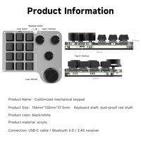 Teclado Mecánico Programable SIKAI de 12 Teclas y 4 Perillas, Teclado Numérico RGB Tri-Modo, Controlador de Atajos Personalizado para Edición de Video