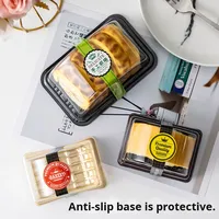 Boîte cadeau pour gâteau roulé, forme de dôme transparent, mousse roulée, emballage peau de tigre, pâtisserie occidentale, boîte à rêve en tranches