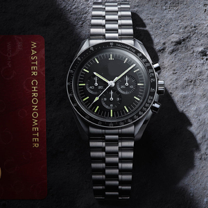 Orologio da Uomo con Logo Personalizzato, Nuovo Cronografo da Osservatorio Impermeabile e Luminoso con Fasi Lunari in Acciaio Inossidabile - Product Image 2