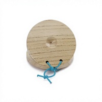 Wholesale Flamenco Castanets Wooden Clappers Educational Toy for Children Round Dance Board Beech Clappers 6pcs