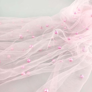 Beading Thêu Rhinestone Nylon Wedding <span class=keywords><strong>Net</strong></span> Tulle Lưới Đính Cườm Ren Vải - Product Image 5