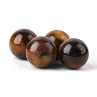 Boules de cristal naturelles populaires en gros pour lustres, boules de sang de dragon en marbre noir, au prix le plus bas