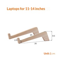Support pour ordinateur portable, base de dissipation thermique suspendue, rehausseur de bureau, rangement vertical créatif, étagère en bois de bambou pliable et mobile