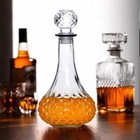 Mini bouteille de vin 250ml-750ml verre VISA pour Vodka Brandy eau liège gravure décalcomanie estampage à chaud en gros Carton emballage