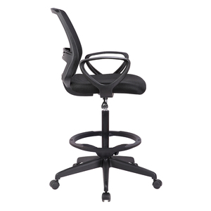 Modern Design <strong>Ergonomic</strong> Office Chair Fixed Armrest Lumbar Support Mesh Drafting Executive Chair Iron Nylon BIFMA Certified - Product Image 6