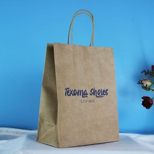 Custom Kraft Paper Shopping Stand Bag Exquisite Multifunction <b>Packaging</b> for Fashion Clothing Shoes Fur with Size <b>Design</b> Logo - Product Image 1