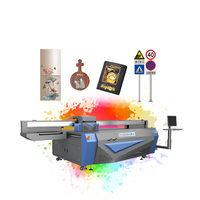 Impresora plana Uv de hoja completa, impresora Uv 2513 para vidrio, madera, Metal, azulejo de cerámica, caja de teléfono de mármol acrílico, tablero Kt