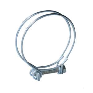 Double anneau de gorge en fil galvanisé Collier de serrage en fil métallique en gros - Product Image 4