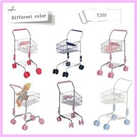 Mini chariot en acier pour enfants usine directe petite taille Shopping poussette jouet pour faire semblant de jouer et jouets d'épicerie pour jeu poupée landau
