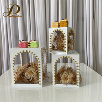 JINDA Présentoir Carré Moderne en Métal pour Buffet de Mariage, Socle à Gâteau, Support de Présentation pour Aliments et Desserts pour Événements et Fêtes