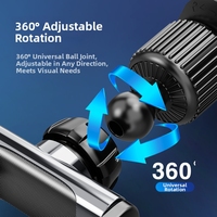 Support de téléphone de voiture automatique à navigation créative en ABS, flexible à 360 degrés, fixation par clip pour grille d'aération et sortie de climatiseur de bureau 4.5-7