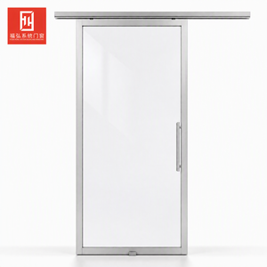 Porte coulissante suspendue à suspension supérieure, sans rail au sol, avec rail supérieur dissimulé, pour cloisonnement minimaliste - Product Image 1