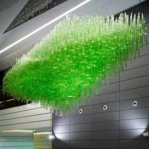 Tùy chỉnh thiết kế hiện đại sang trọng pha Lê Trần đèn chùm lớn hình bầu dục vuông cho sảnh khách sạn phòng tiệc nhà chiếu sáng nội thất - Product Image 1