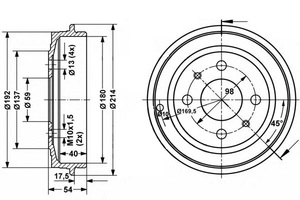 Tambor de Freno Trasero <span class=keywords><strong>Alex</strong></span> 7750119 de Alta Calidad para FIAT 500 Hatchback, Piezas de Sistema de Frenos para Automóviles al por Mayor de China Terbon - Product Image 3