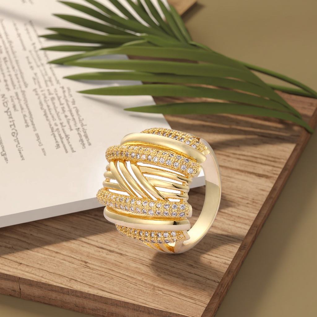 22k Gold Plated Pure Gold Ring For Girl Indian 24K Gold Plated