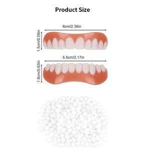Dents de sourire artificielles supérieures et inférieures fausses dents blanchiment autocollant sourire prothèse dentaire - Product Image 5