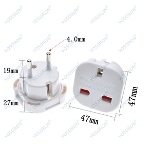 Adattatore da Presa UK a EU 240V, Convertitore Spina Euro da Viaggio, Caricatore AC da Parete, Adattatore di Alimentazione UK, <span class=keywords><strong>Prese</strong></span> <span class=keywords><strong>Elettriche</strong></span> Britanniche - Product Image 5