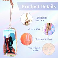 Vente en gros Sacs à crayons en plastique PVC transparent personnalisés Sacs de maquillage Emballage et sacs à provisions pour étudiants Trousse à crayons personnalisable