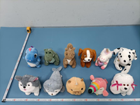 Promotion en gros économique : Assortiment de jouets en peluche imprimés de 7 pouces (15-20 cm) pour machines à griffes, cadeaux