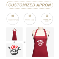 Tablier d'usine Logo personnalisé Chef adulte 100% coton tablier de cuisine pour Restaurant cuisine impression personnalisée Logo tablier travail