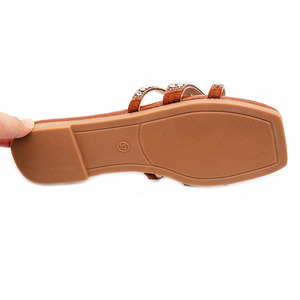 Sandales et pantoufles décontractées pour femmes, de haute qualité, à la mode, les plus vendues, en gros, avec strass, pour l'extérieur - Product Image 6