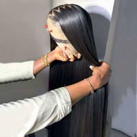 Peluca de Cabello Humano Virgen Brasileño de 30-40 Pulgadas, Sin Pegamento, Full HD, con Cutícula Alineada, Pre-Pluck, Sin Procesar