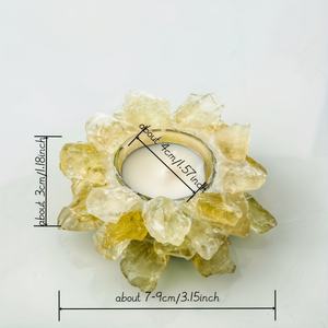 Venta al por mayor de portavelas de cristal de cuarzo con racimo de amatista hechos a mano, piedras preciosas para decoración del hogar - Product Image 5