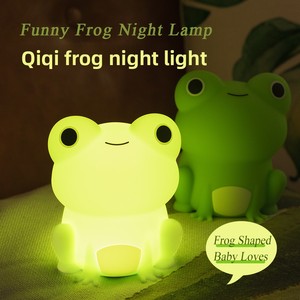 Nouvelle Lampe d'Ambiance en Silicone ABS, Veilleuse de Bureau, Décoration, Chargement USB Intelligent, Dessin Animé Grenouille, Cadeau, Petite, Multicolore - Product Image 2