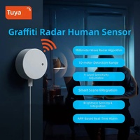 Détecteur de mouvement humain Doodle Smart ZigBee/WiFi à radar à ondes millimétriques 24 GHz, portée 7-10 m, alimentation USB, interrupteur automatique pour le contrôle