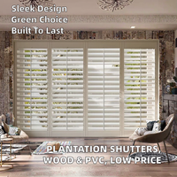 Volets en bois modernes à prix d'usine, persiennes Jaslousie, style simple, écologiques et durables pour fenêtres de villa