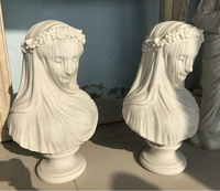 Mini Sculpture en marbre naturel blanc pur, belle Statue de buste en marbre Athena