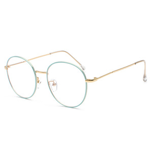 Maidis <b>Round</b> Metal Eyeglasses <b>Frames</b> Women Anti Blue Light Protection Computer Glasses Full <b>Frame</b> Pink Gold Rim - Product Image 4