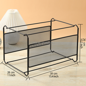 Portadocumenti da Scrivania in Rete Metallica di Grande Capacità, Porta Riviste e Giornali, Formato FC, Accesso Rapido, Direttamente dal Produttore - Product Image 2