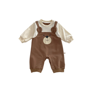 Ins baby autunno e inverno stile orso tuta a maniche lunghe abiti da neonato graziosi tutina - Product Image 4