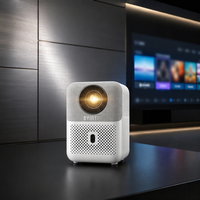 Proyektor Android Pintar BYINTEK U4, Mendukung 3D, Native 1080P, WiFi, Desain Mini Kain Artistik, untuk Film Rumah, Pertandingan Sepak Bola, Beamer