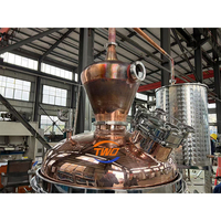 Distillateur d'huile essentielle de cuivre de qualité supérieure pour l'extraction commerciale d'alcool de palissandre de vanille