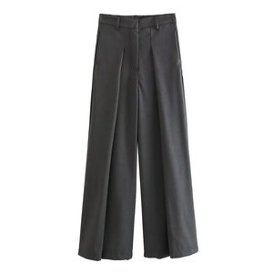 <span class=keywords><strong>Pantaloni</strong></span> da Donna a Vita Alta <span class=keywords><strong>con</strong></span> Pieghe e Gamba Larga, Casual, Vestibilità Ampia, Stile Tailleur <span class=keywords><strong>con</strong></span> <span class=keywords><strong>Tasche</strong></span> <span class=keywords><strong>Laterali</strong></span> - Product Image 1