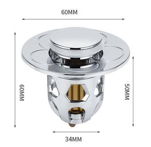 سدادة صرف من النحاس من النوع الذي يعمل بالدفع ، ملحقات حمام شاملة لأحواض المطبخ للأرضيات الأساسية ، تسرب حوض غسيل مزيل العرق - Product Image 6