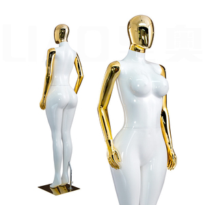 <span class=keywords><strong>Mannequin</strong></span> de présentation <span class=keywords><strong>femme</strong></span> en plastique blanc or, grande taille, corps entier avec tête, pour boutique, pour femmes courbes (BBL), sur pied - Product Image 4