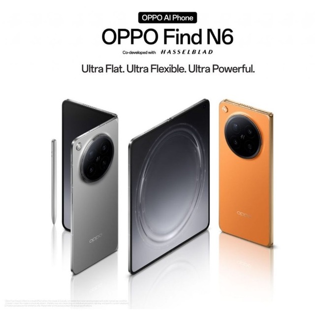 Oppo Find N6 5G 8.12"OLED 16/1TB 200MP SD8EliteG5 6000mAh Foldable By FedEx