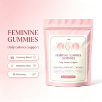 Gummies Équilibre Féminin Canneberge Prébiotique Probiotique Soutien Digestif 30 Unités OEM/ODM Marque Privée Vente en Gros pour Femmes